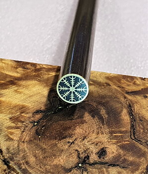 Mosaikpin Vegvisir 8 mm - Mässing
