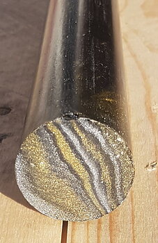 Polyester Guld/silver cylinder