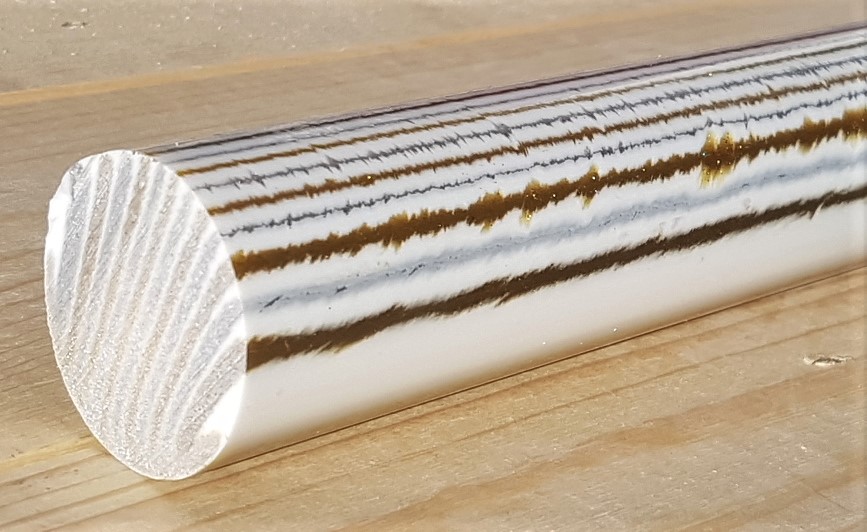 Polyester White Gold cylinder