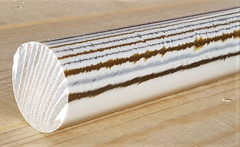 Polyester White Gold cylinder