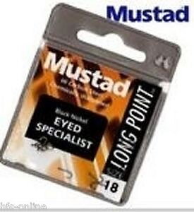 Mustad Black Nickel Eyed Specialist