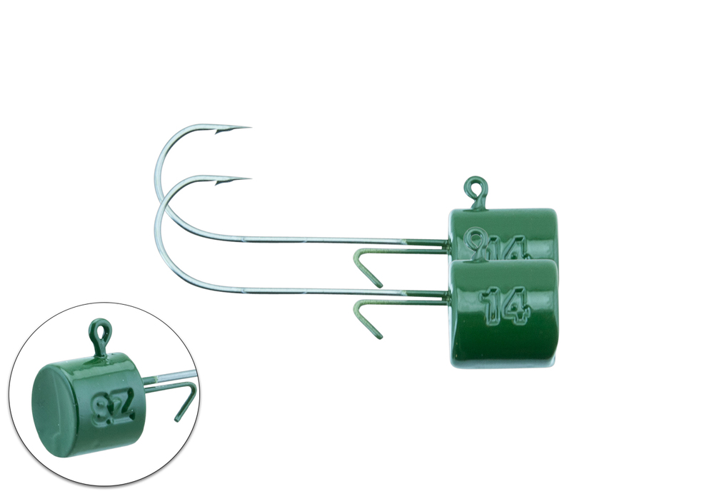 Svartzonker Ned Jig Head Bismuth Dark Green (2-pack) 