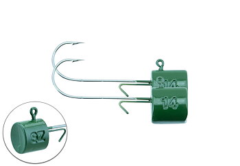 Svartzonker Ned Jig Head Bismuth Dark Green (2-pack) 