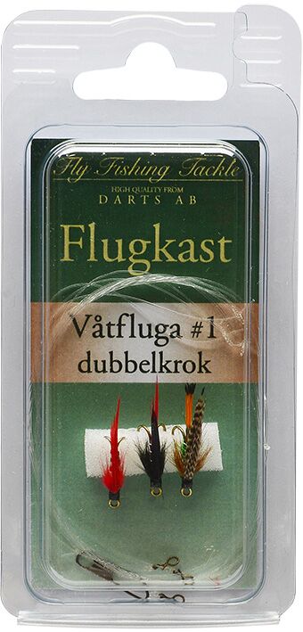 Flugkast - Våtfluga dubbelkrok - 2