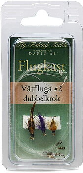Flugkast - Våtfluga dubbelkrok