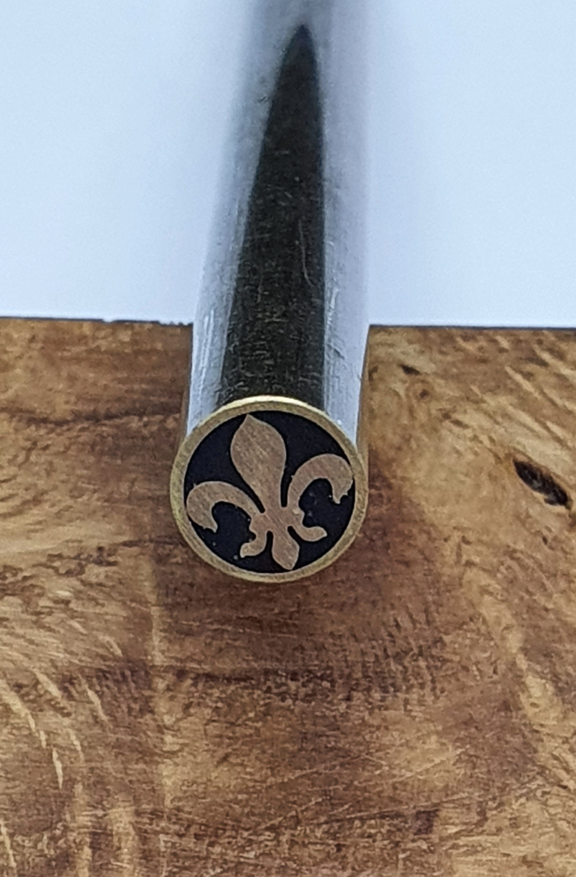 Mosaikpin Fleur de Lis 8 mm - Mässing