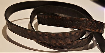 Läderrem Croco Brown