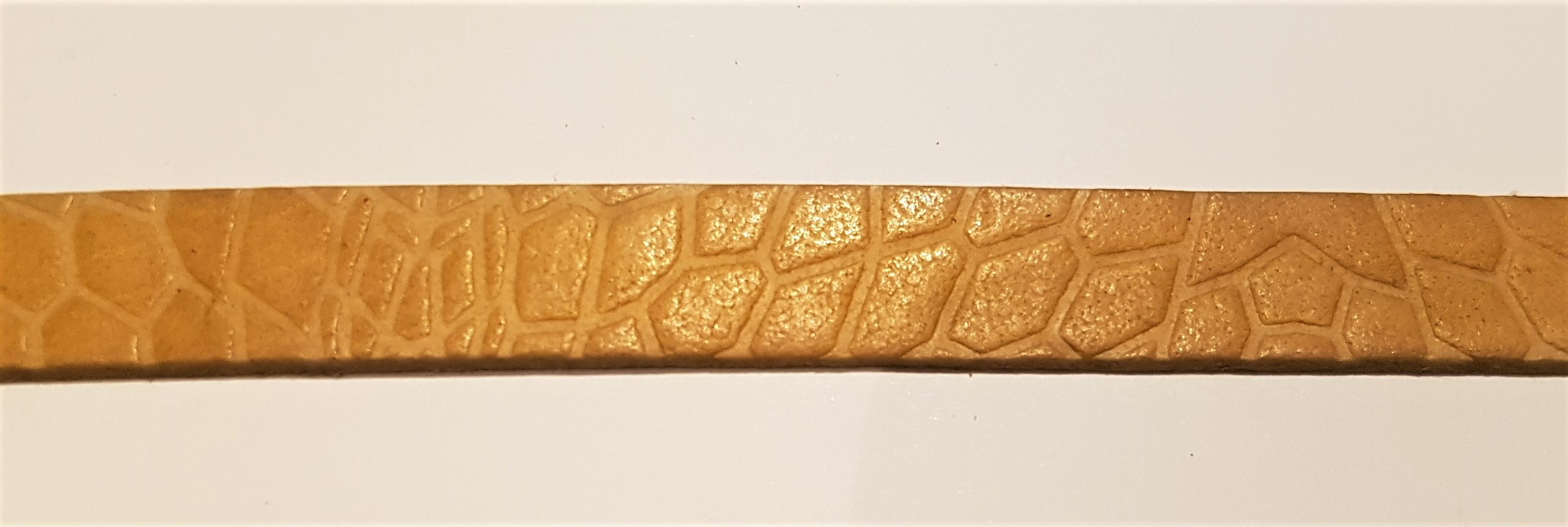 Läderrem Croco Mustard - 2