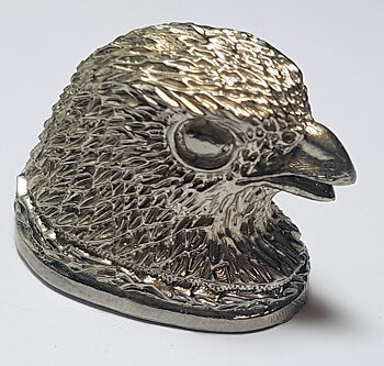 Fågelhuvud - nysilver