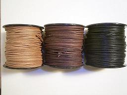 Läderrem rund 3 mm