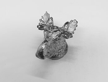 Älghuvud - nysilver