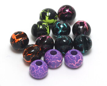 Crackle Slotted Tungsten Beads 3,8 mm