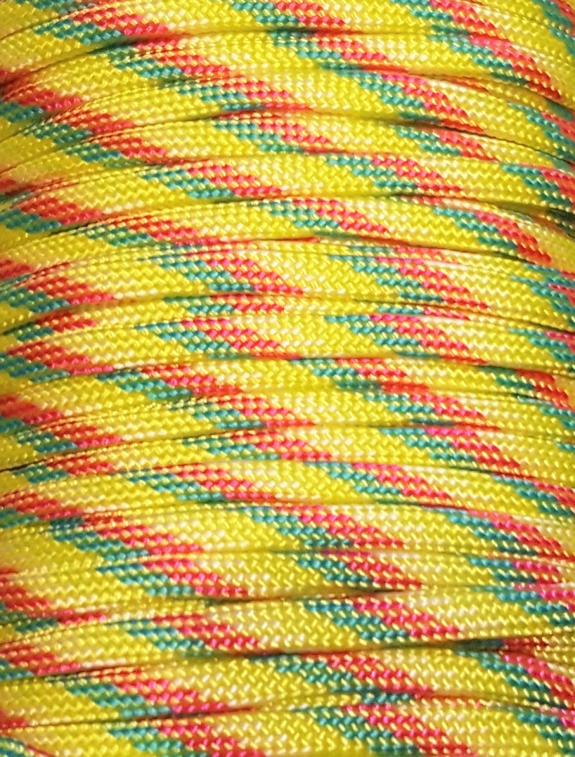 Paracord Gul/röd/grön