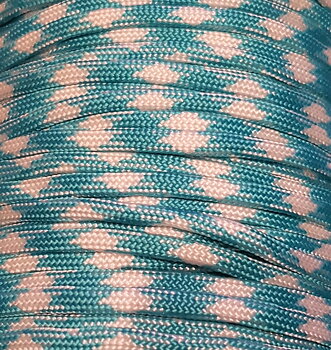 Paracord Turkos/vit