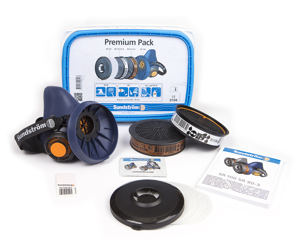 S1P3 R D Sundström Premium Pack Halvmask