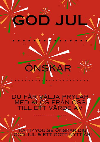 Presentkort Jul