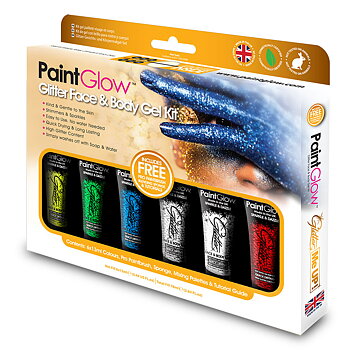 Glitter-Gel Sminkset för Ansikte och Kropp PaintGlow