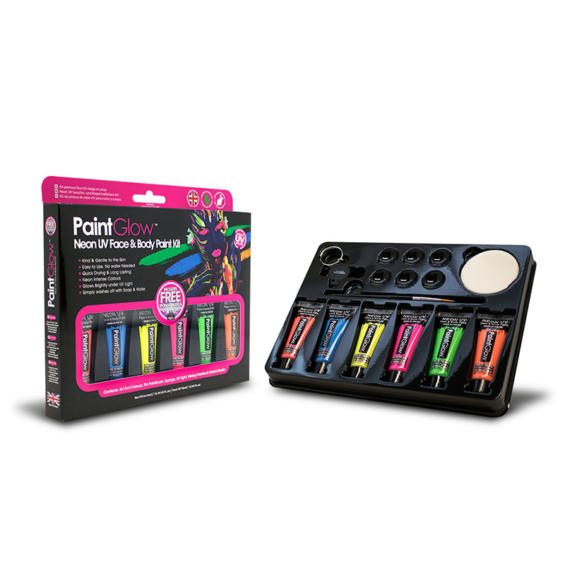UV Neon Ansikts- och Kroppsfärg Set PaintGlow - 2