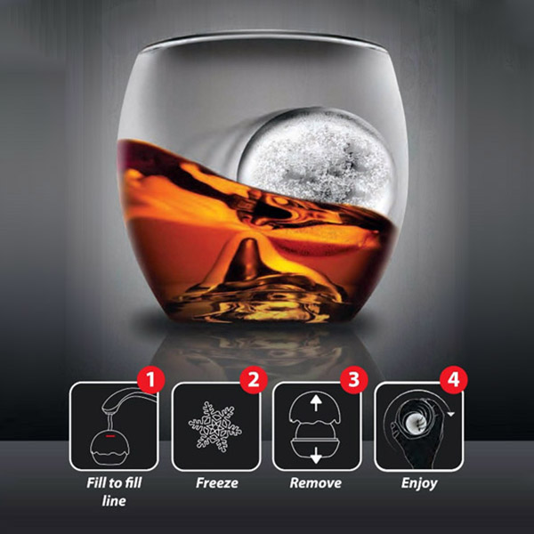 Whiskyglas On The Rock - Med Isklot - 6