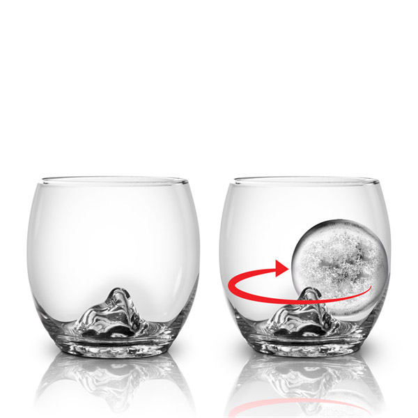 Whiskyglas On The Rock - Med Isklot - 5
