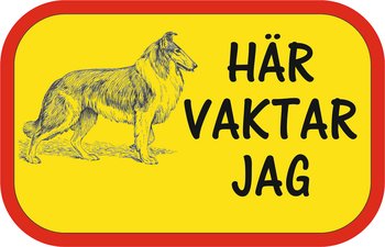 Dekal HÄR VAKTAR JAG COLLIE
