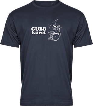 Gubb köret T shirt  Navy stort tryck på bröstet 