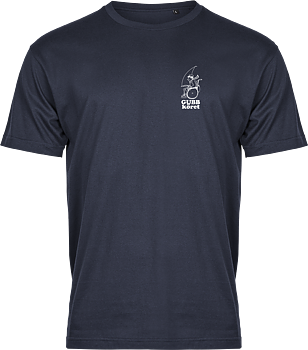 Gubb köret T shirt  Navy litet tryck på bröstet 