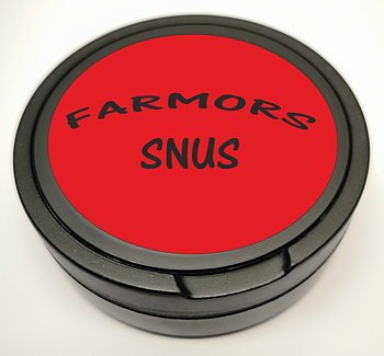 Snusdosa för portionssnus med dubbellock Farmors Snus  röd/svart