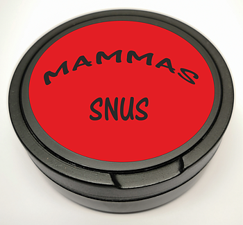 Snusdosa för portionssnus med dubbellock Mammas Snus  röd/svart