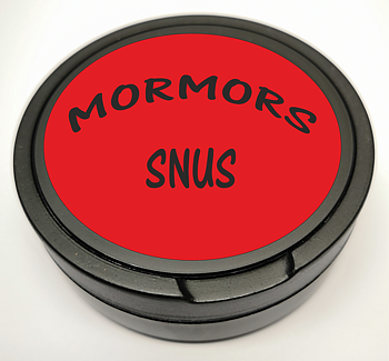 Snusdosa för portionssnus med dubbellock Mormors Snus  röd/svart