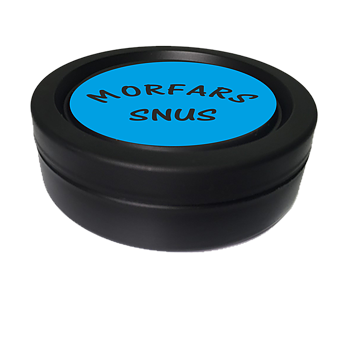 Snusdosa Blå Svart Morfars Snus