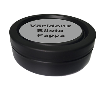 Snusdosa Världens Bästa Pappa  Grå/Svart