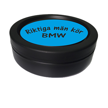 Snusdosa Blå Svart  Riktiga män kör BMW