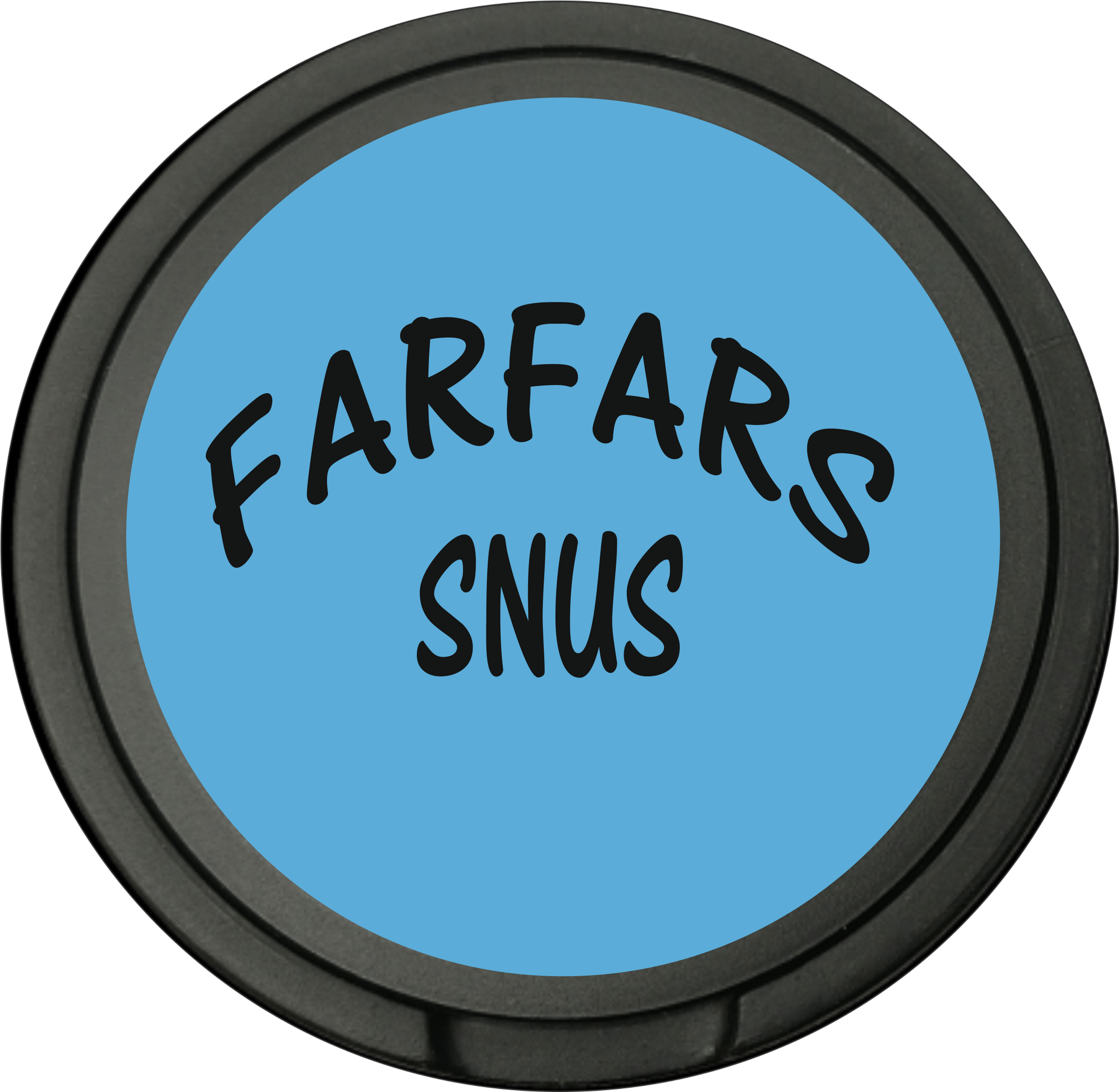 Snusdosa för portionssnus med dubbellock  Farfars snus blå svart 