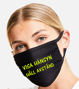 Munskydd Visa Hänsyn Håll Avstånd