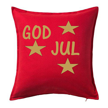 Kuddfodral  God Jul  guldtext