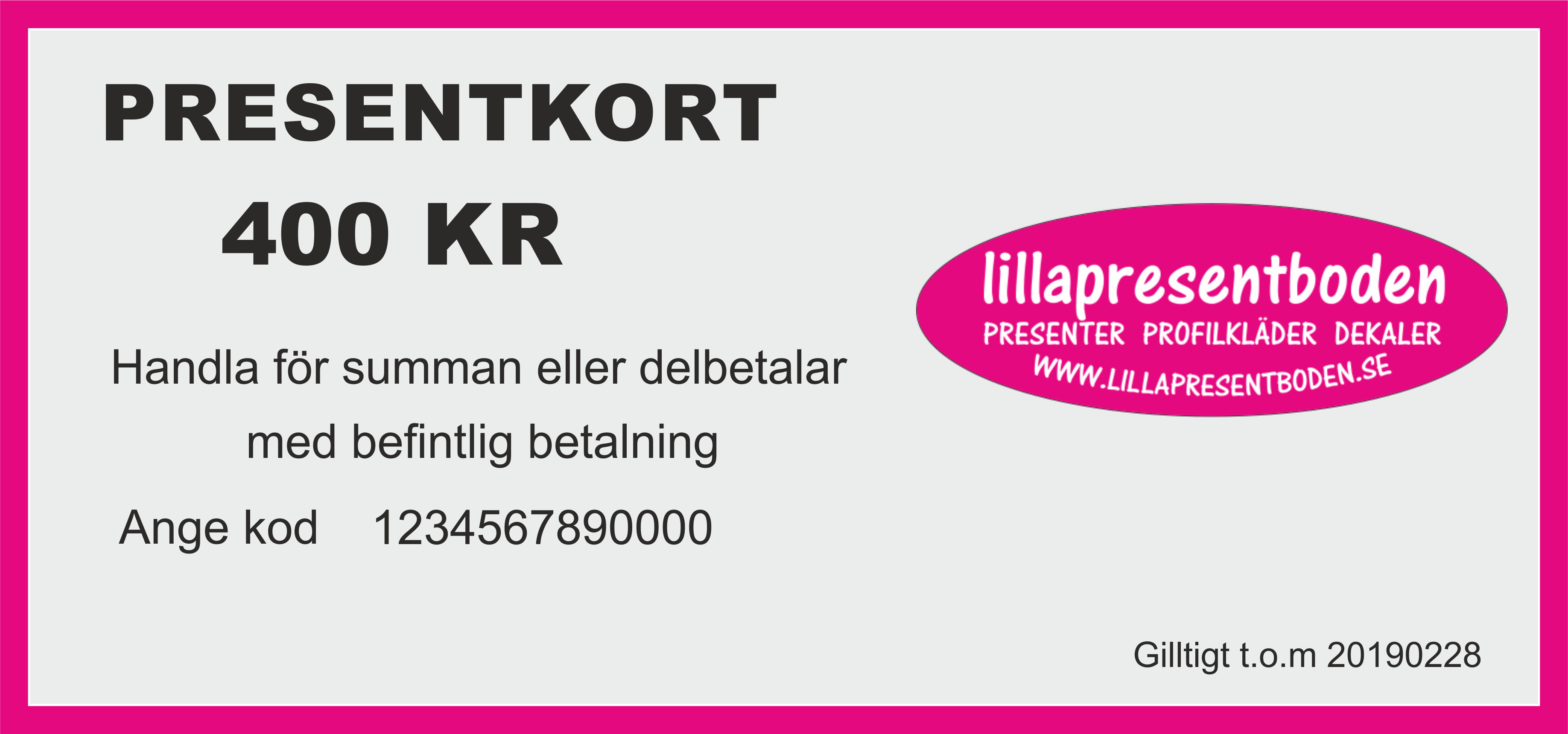 Presentkort Lillapresentboden  - 4