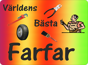 Musmatta  Världens Bästa Farfar Regnbågsbakgrund 