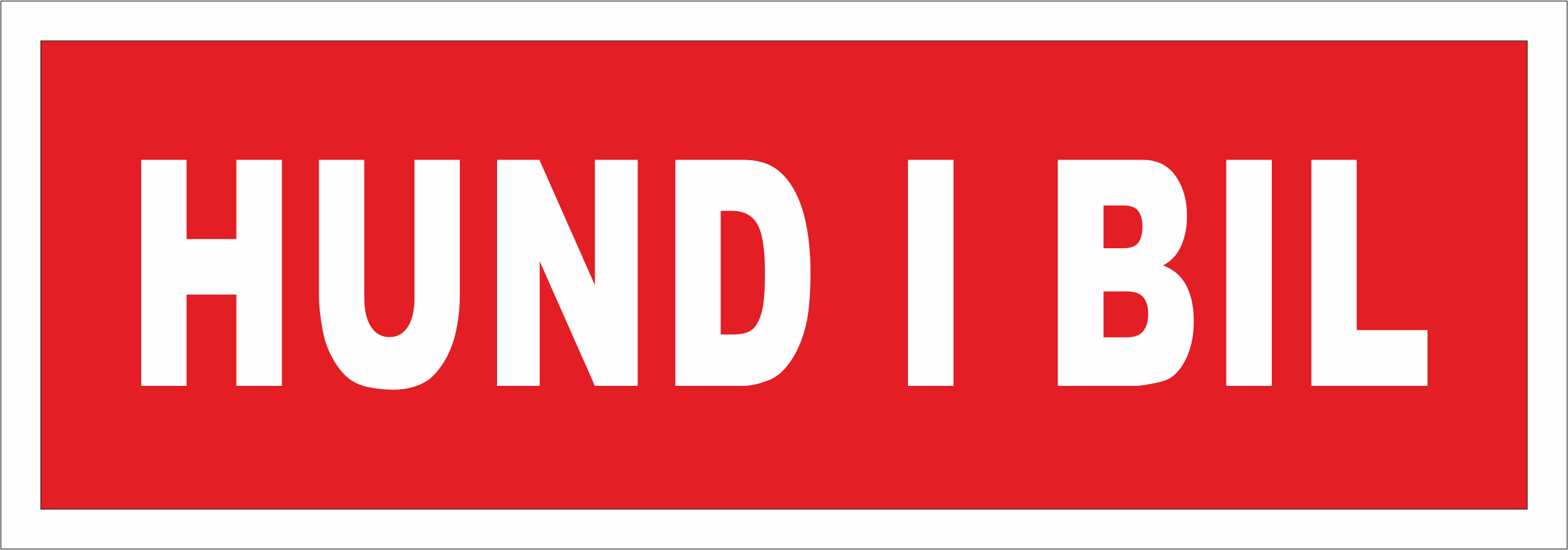 Bildekal HUND I BIL
