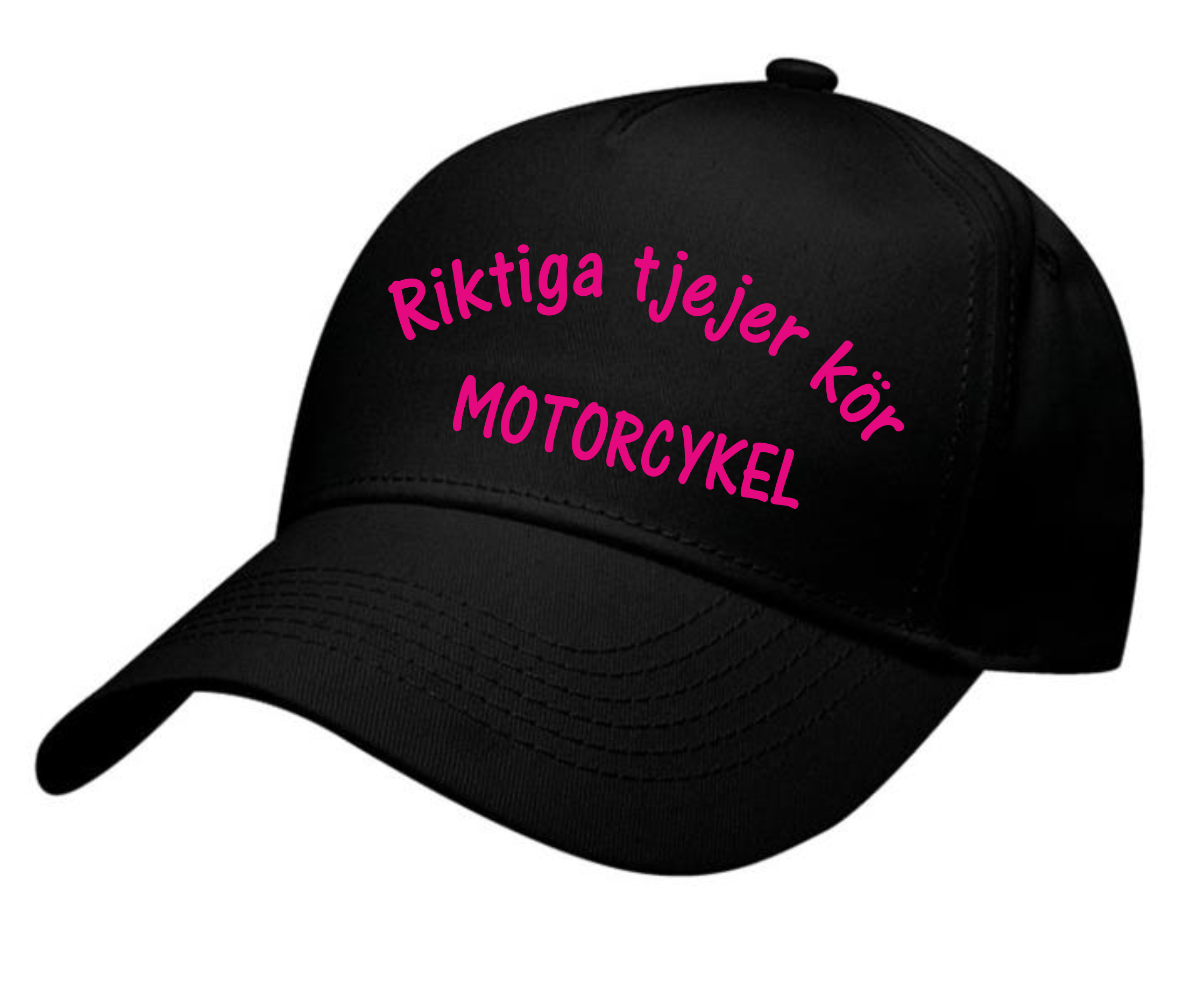 Keps svart Riktiga Tjejer kör Motorcykel