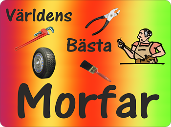 Musmatta  Världens Bästa Morfar Regnbågsbakgrund 