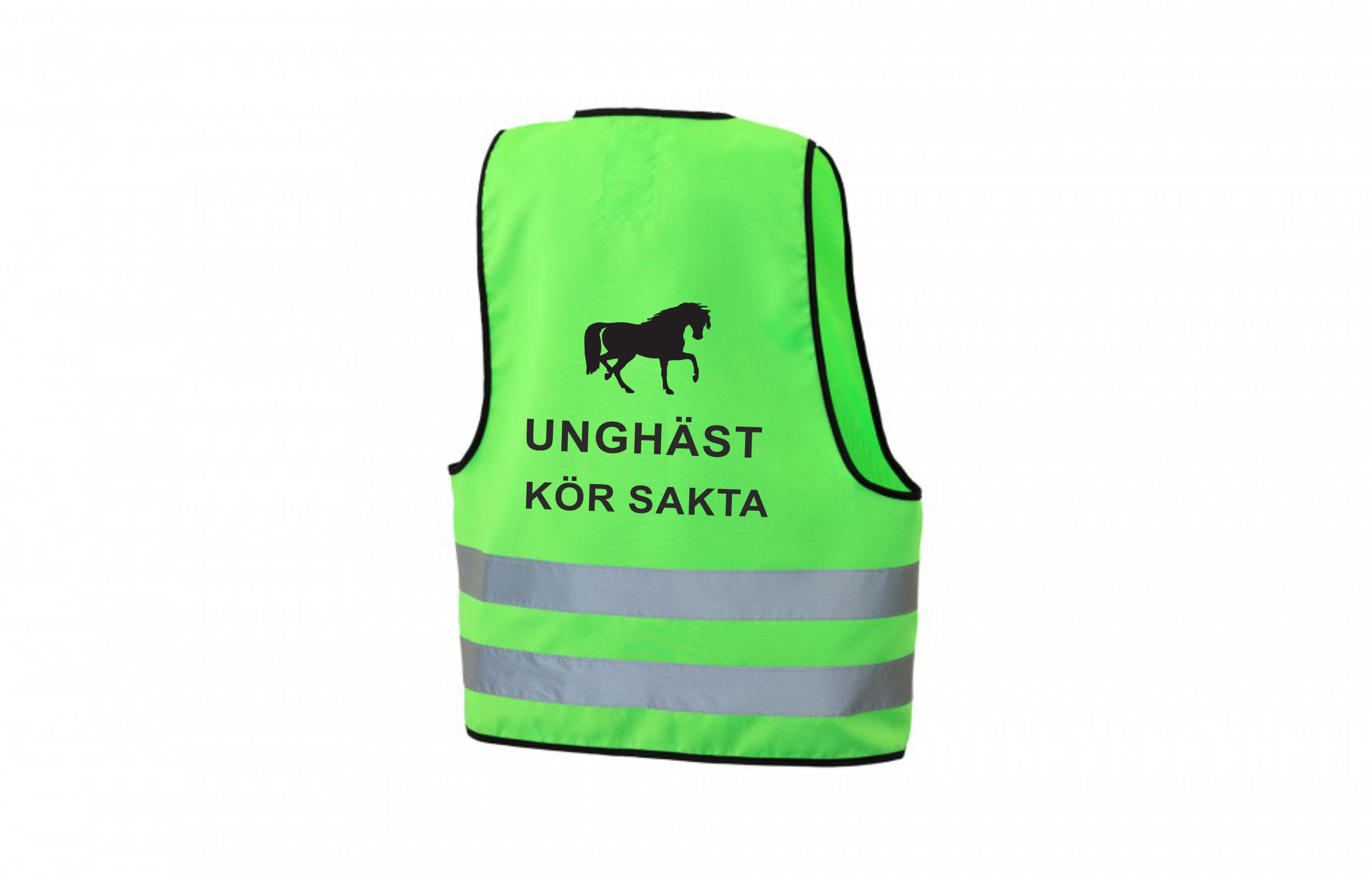 Reflexväst Unghäst Kör Sakta Springande