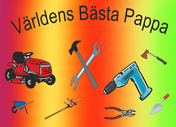 Pussel Världens Bästa Pappa  regnbågsbakgrund 
