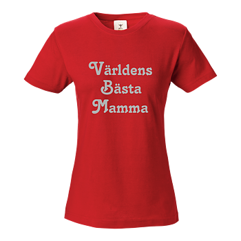 T-shirt Världens Bästa Mamma  Röd