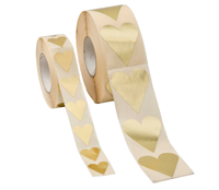 Stickers Hjärtan 60/pack GULD