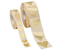 Stickers Hjärtan 60/pack GULD