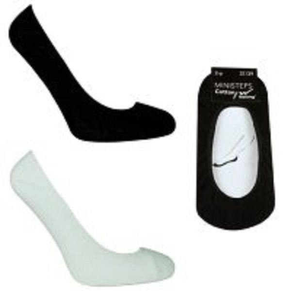 Ministeps / Strumpor 2/pack svart & vit stl. 34/36