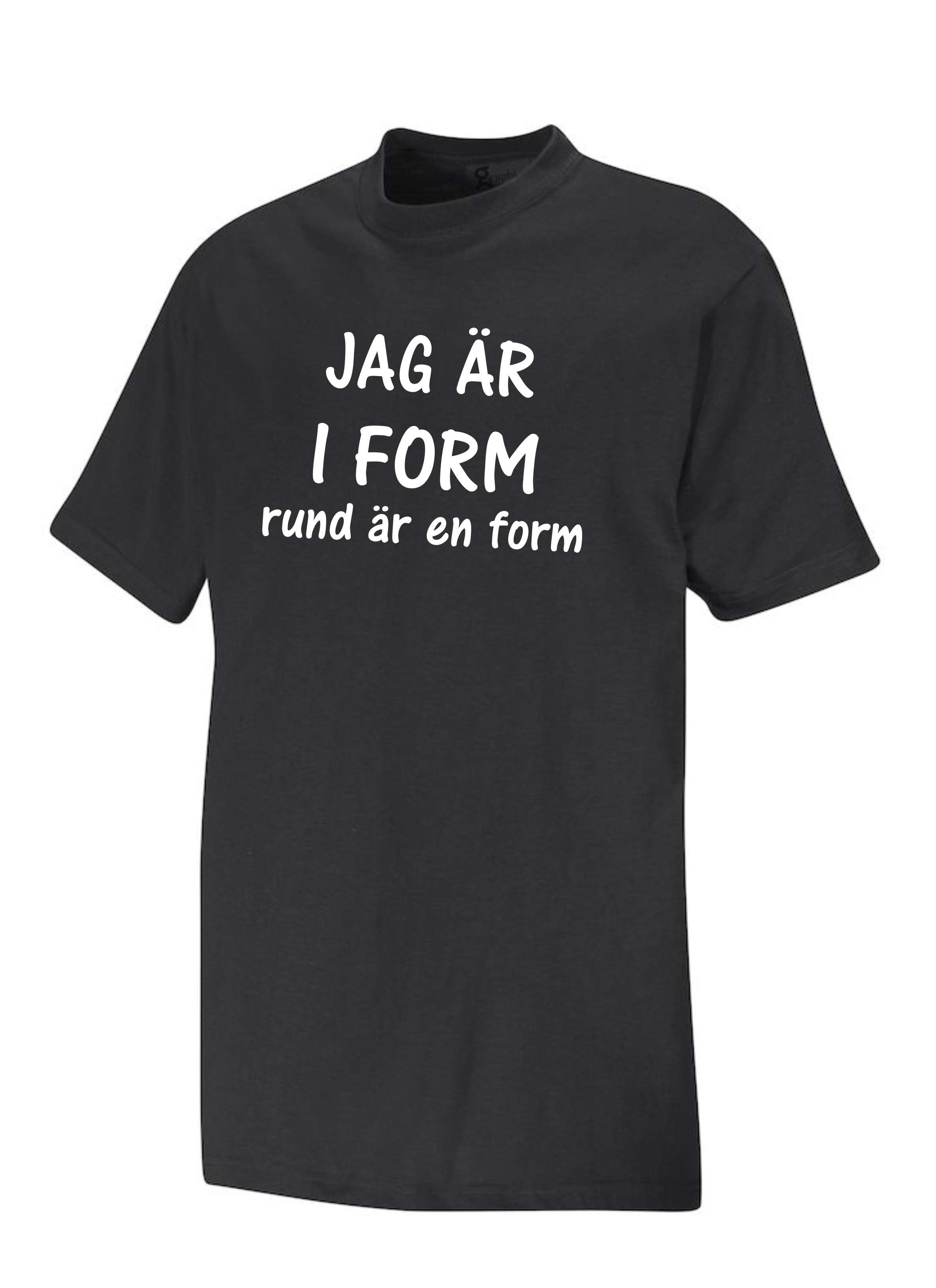 T-shirt svart Jag Är i Form 