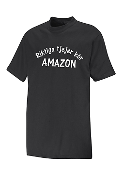 T-shirt  Riktiga Tjejer Kör Amazon