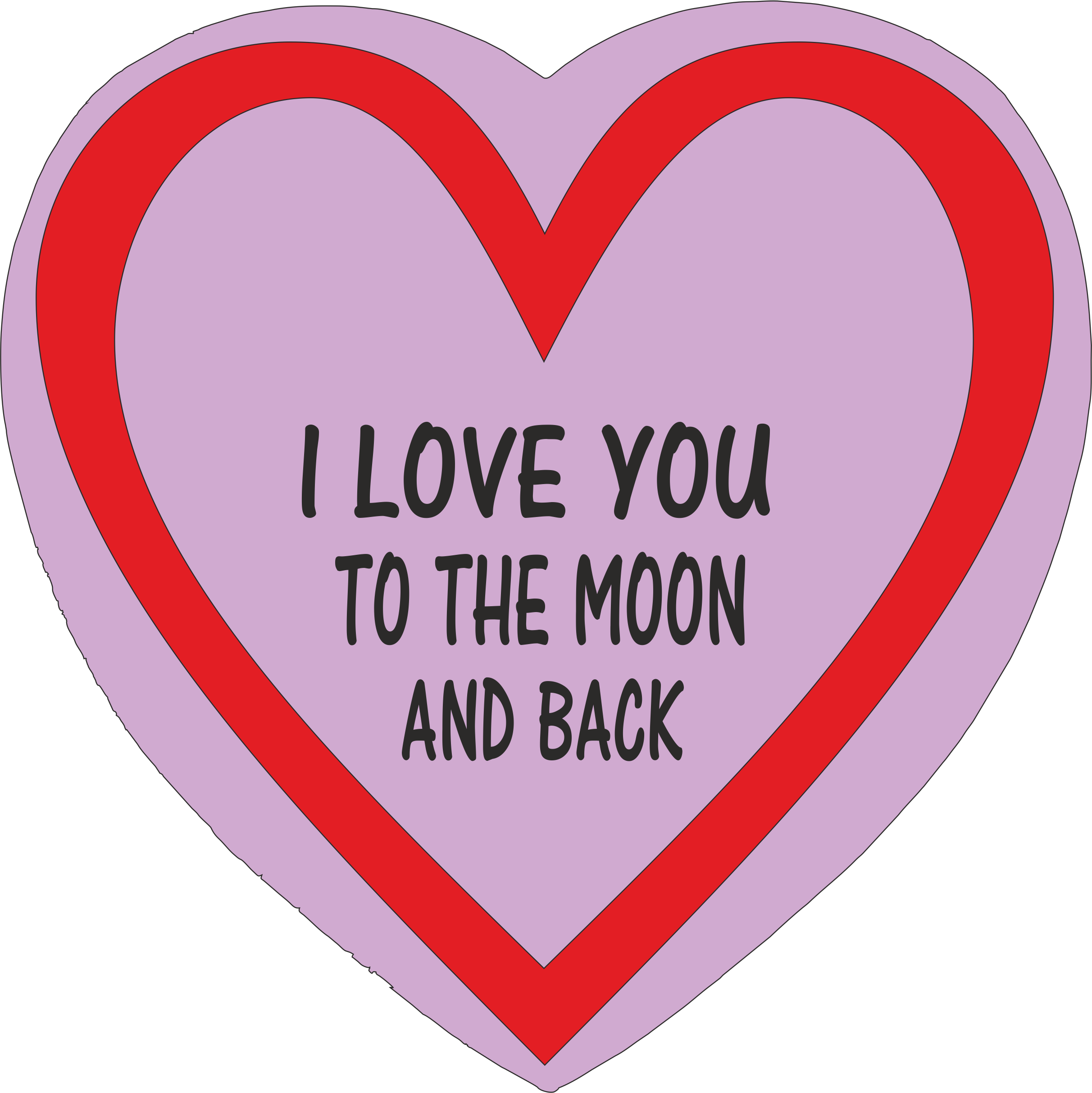 Pussel Hjärtformat I Love You To The Moon And Back